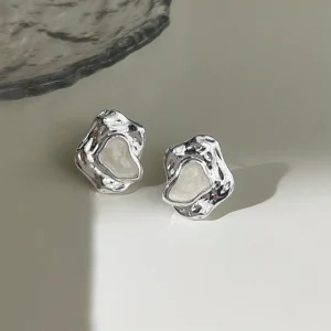 Σκουλαρίκια Ασήμι Ανοξείδωτο – “Ασύμμετρη Σταγόνα”
