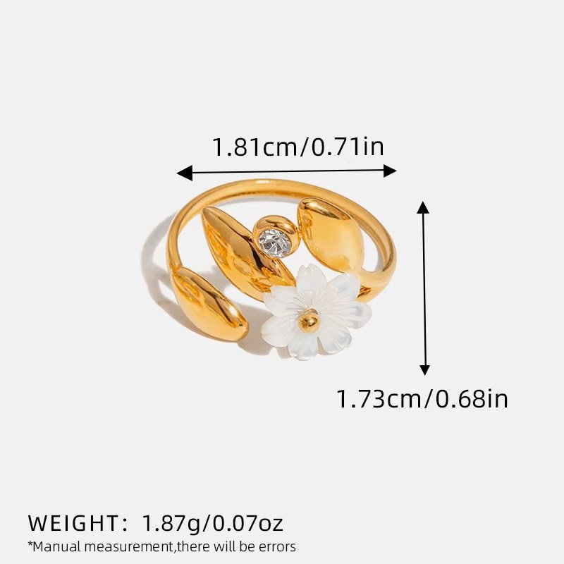 Blooming Goddess – Ρετρό Δαχτυλίδι Λουλούδι 18K - Image 2