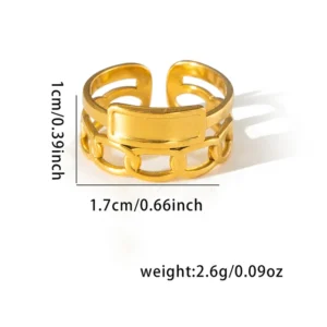 Δαχτυλίδι “Chain Link Bold” – Επιχρυσωμένο με 18Κ Χρυσό