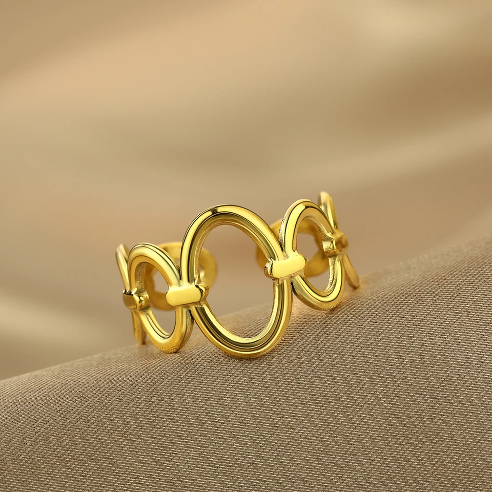 Δαχτυλίδι “Eterna” – Κρίκοι Αιώνιοι, Επιχρυσωμένο με 18Κ Χρυσό