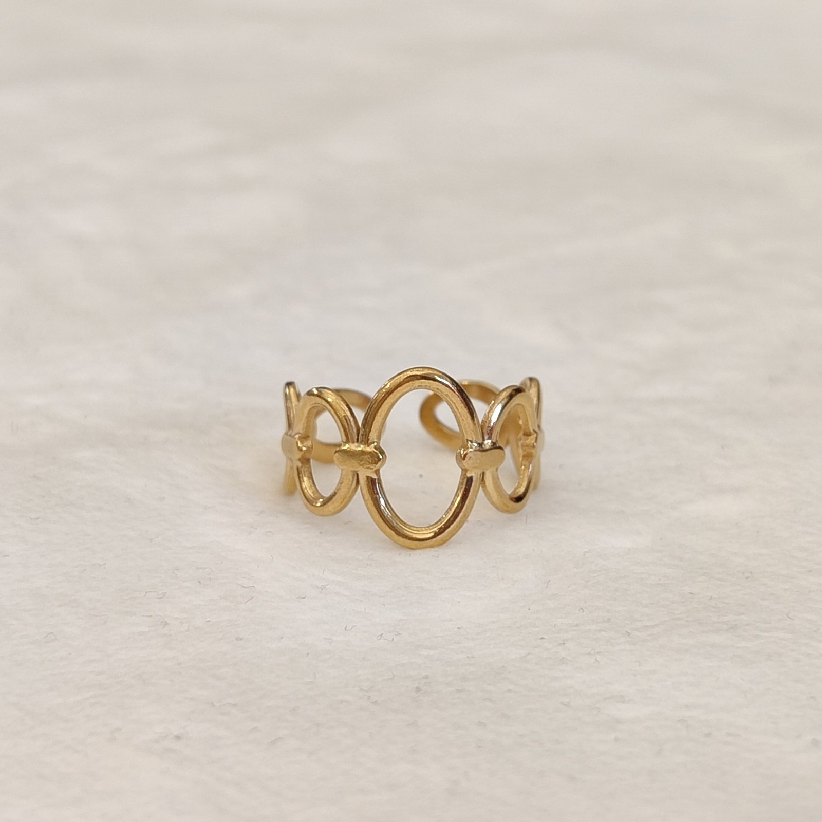 Δαχτυλίδι “Eterna” – Κρίκοι Αιώνιοι, Επιχρυσωμένο με 18Κ Χρυσό - Image 2