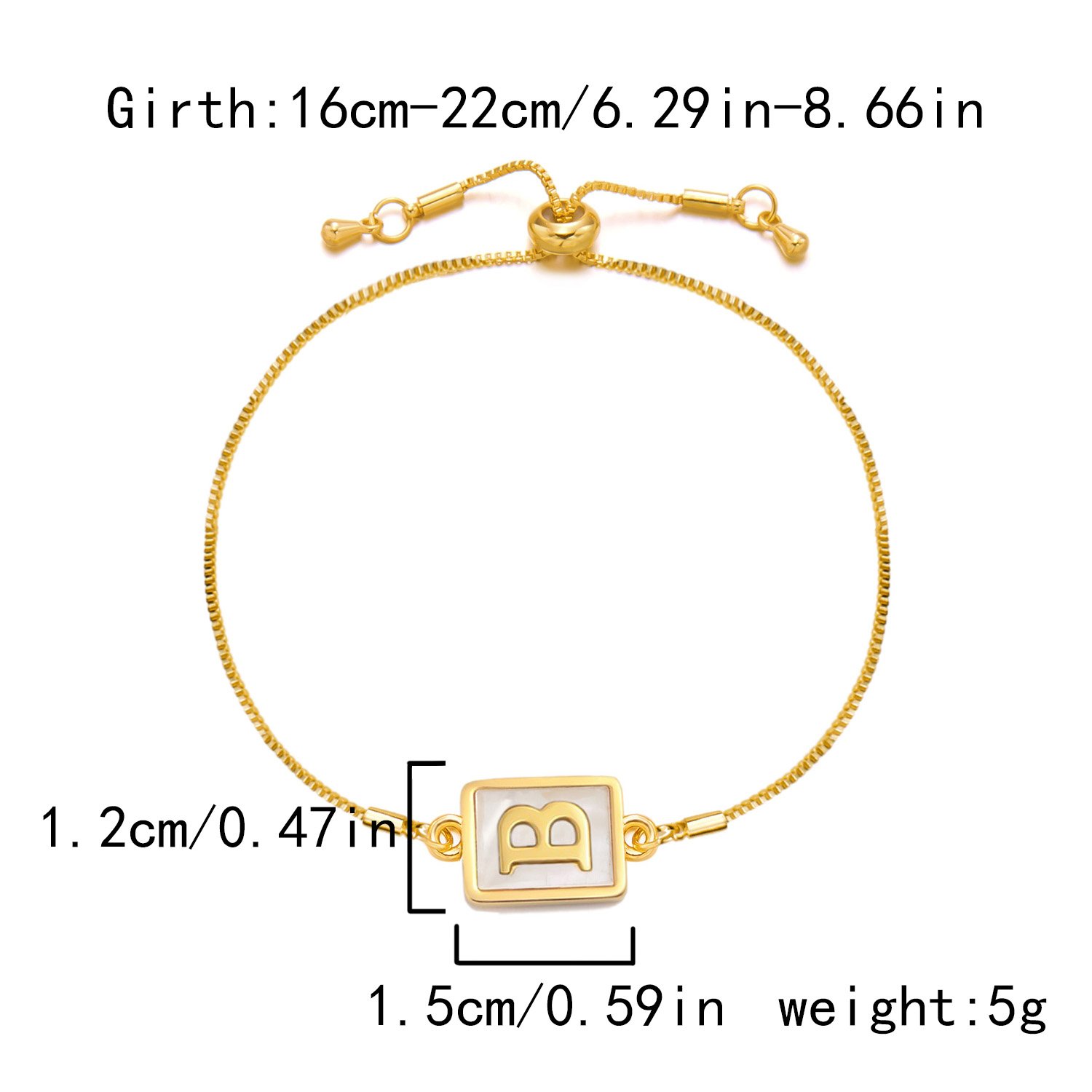 Επιχρυσωμένο Βραχιόλι με Κομψό Σχέδιο B - Image 2