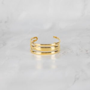 Δαχτυλίδι Τριπλό, επιχρυσωμένο με 18Κ χρυσό