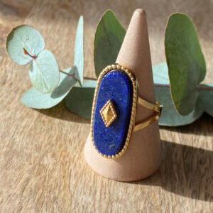 Royal Blue Statement Ring – Επιχρυσωμένο 18K