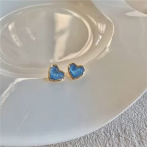 Σκουλαρίκια Blue Heart Studs