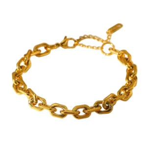 Βραχιόλι  αλυσίδα Από Επιχρυσωμένο Ατσάλι 18Κ