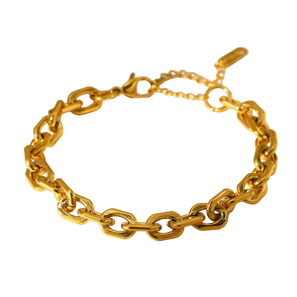Βραχιόλι αλυσίδα Από Επιχρυσωμένο Ατσάλι 18Κ