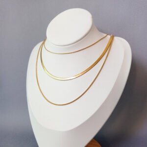 Πολυεπίπεδο Κολιέ από Ατσάλι Τιτανίου 18K Επιχρυσωμένο