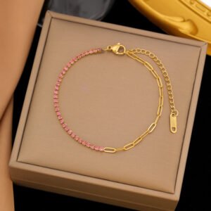 Βραχιόλι Γυναικείο Ατσάλι Τιτανίου 18K Επιχρυσωμένο