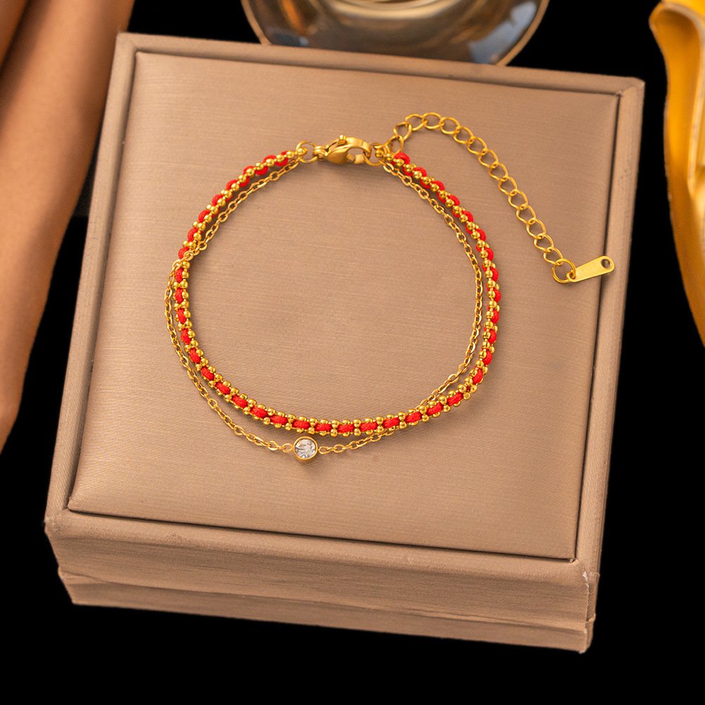Βραχιόλι Γυναικείο Ατσάλι Τιτανίου 18K Επιχρυσωμένο