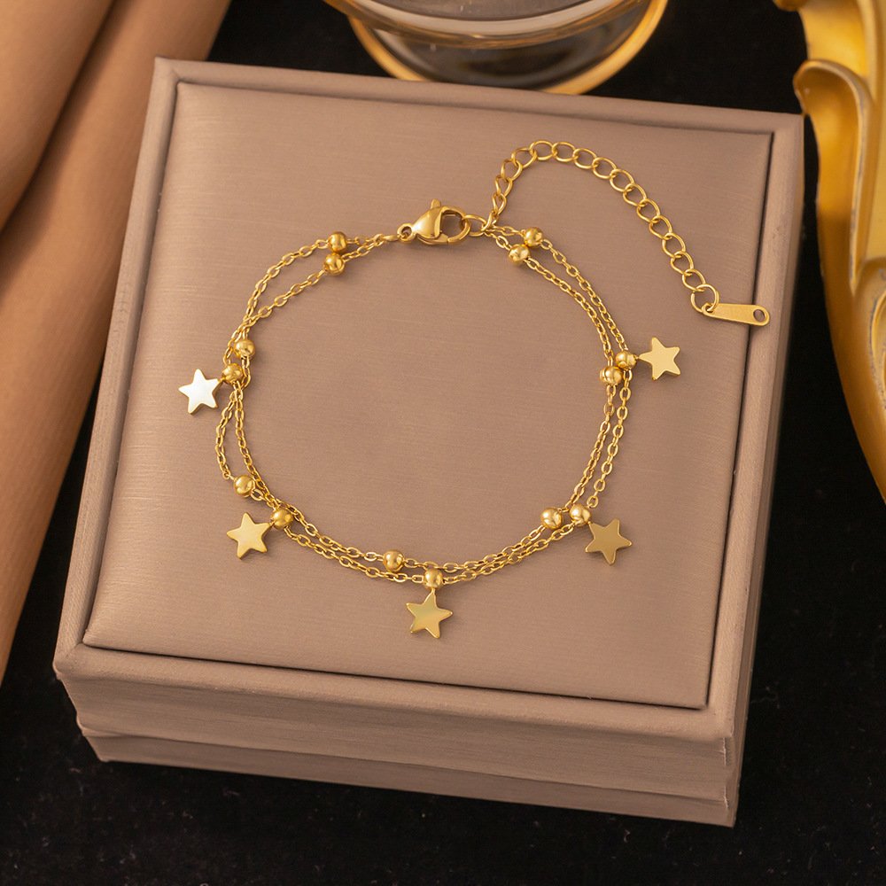 Βραχιόλι Γυναικείο Ατσάλι Τιτανίου 18K Επιχρυσωμένο