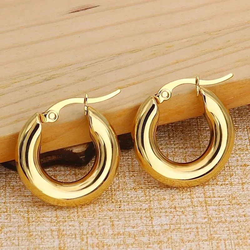 Bold Κρίκοι από Ανοξείδωτο Ατσάλι (Chunky Hoops)